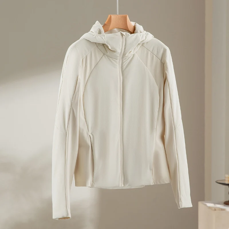 Damen Leichte Softshell-Jacke mit Kapuze, Raglanärmeln und taillierter Passform Drune