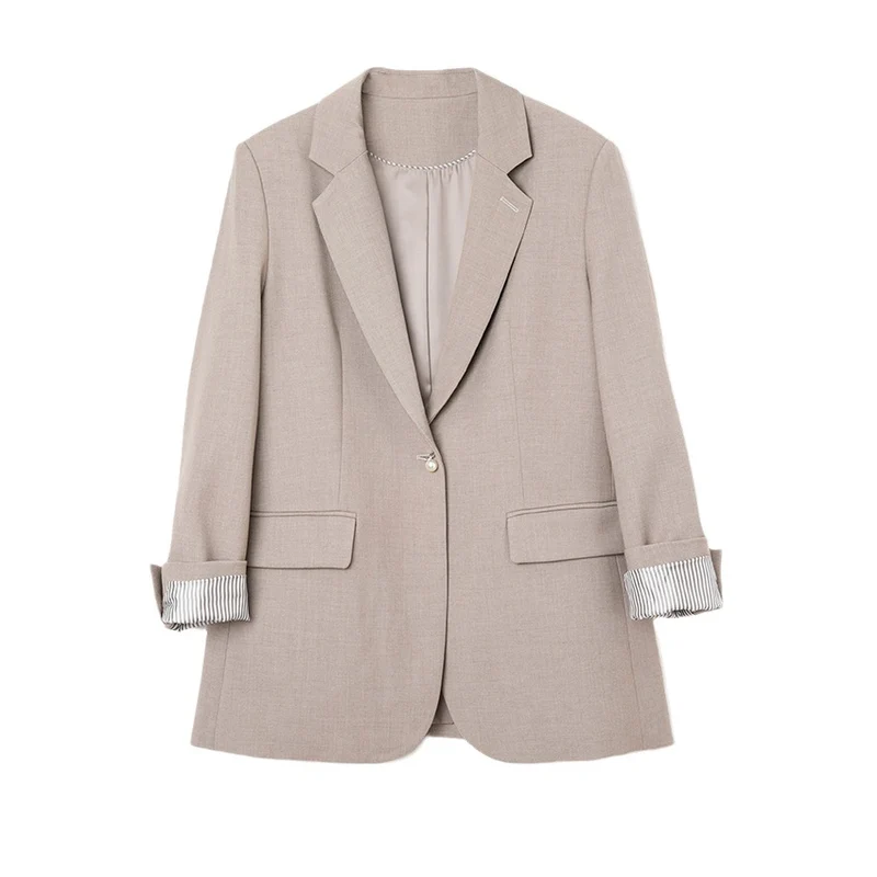 Damen Legeres Tailoring-Set mit Longline-Blazer und hochtaillierter Bundfaltenhose Drune