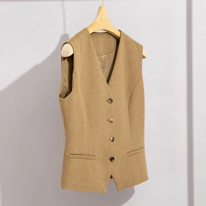 Damen Lang geschnittener Wollmix-Blazer mit Ein-Knopf-Verschluss und Pattentaschen Drune