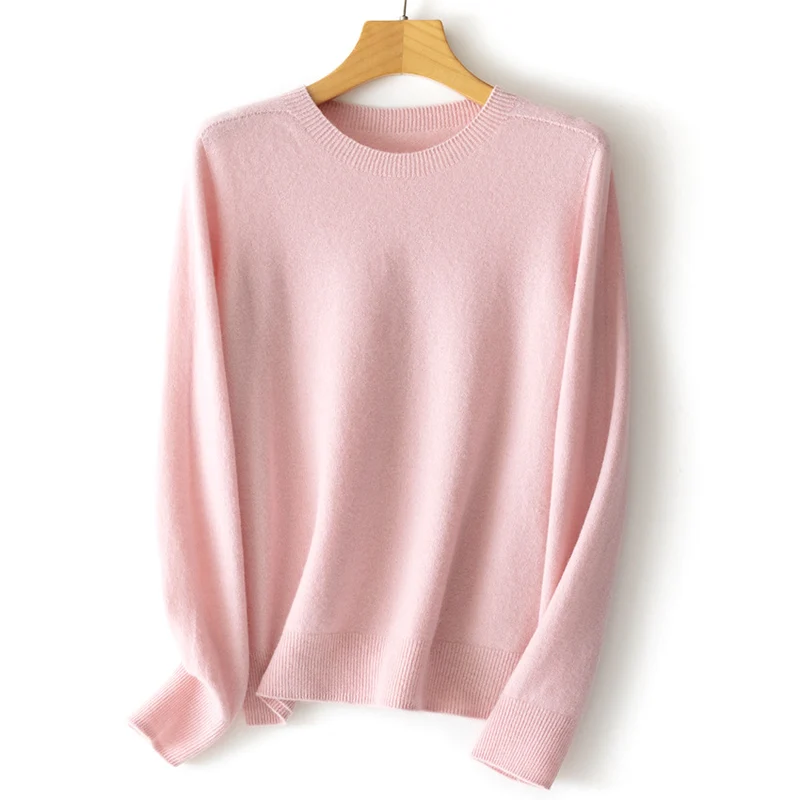 Damen Kaschmir-Mix Rundhalspullover mit Oversize-Schnitt Drune
