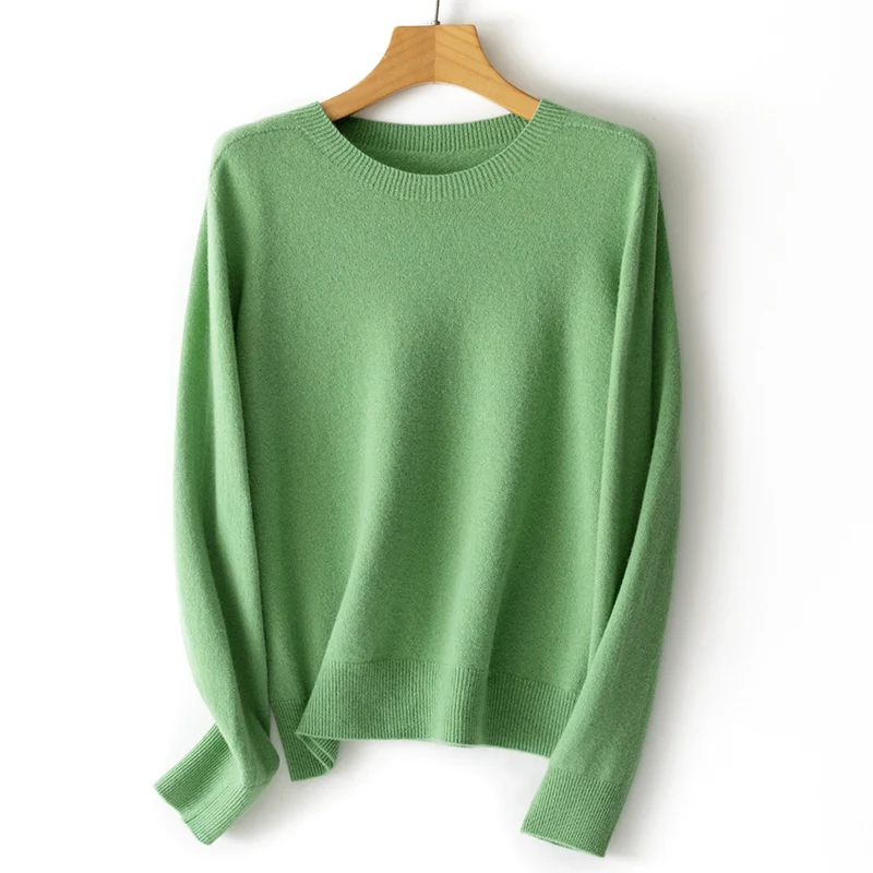 Damen Kaschmir-Mix Rundhalspullover mit Oversize-Schnitt Drune