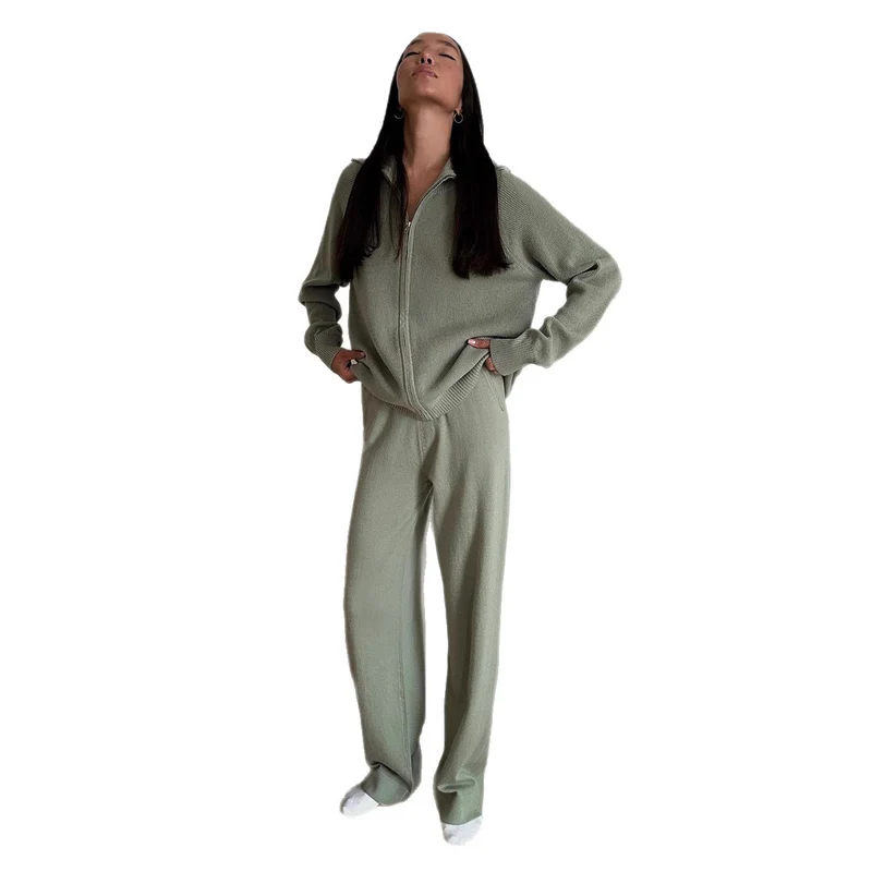 Damen Fleece-Jogginganzug mit Stehkragen und praktischem Reißverschluss Drune