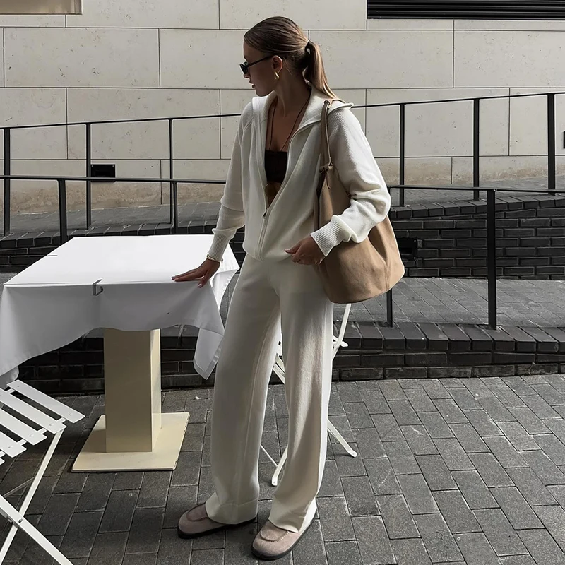 Damen Fleece-Jogginganzug mit Stehkragen und praktischem Reißverschluss Drune