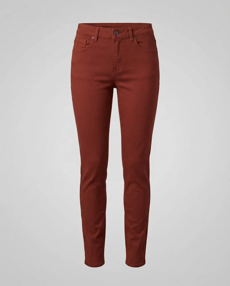 Damen Elastische Baumwollhose Fünf-Taschen-Detail