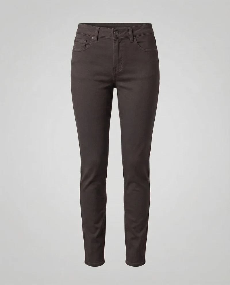 Damen Elastische Baumwollhose Fünf-Taschen-Detail