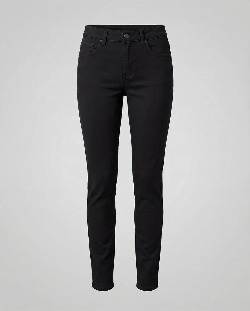 Damen Elastische Baumwollhose Fünf-Taschen-Detail
