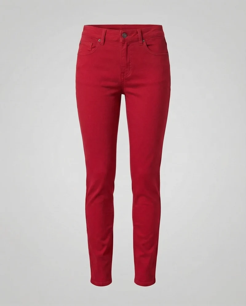 Damen Elastische Baumwollhose Fünf-Taschen-Detail