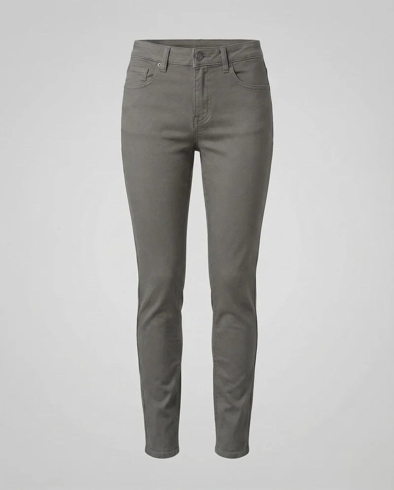 Damen Elastische Baumwollhose Fünf-Taschen-Detail