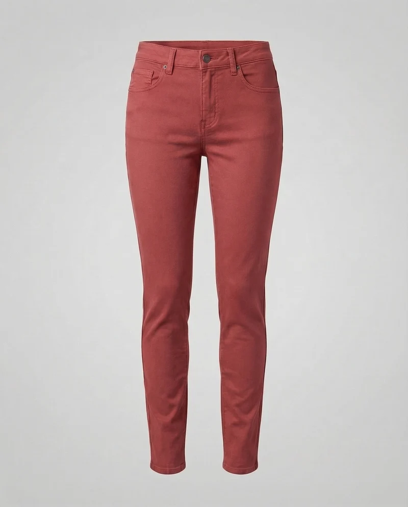 Damen Elastische Baumwollhose Fünf-Taschen-Detail