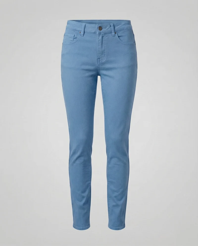Damen Elastische Baumwollhose Fünf-Taschen-Detail