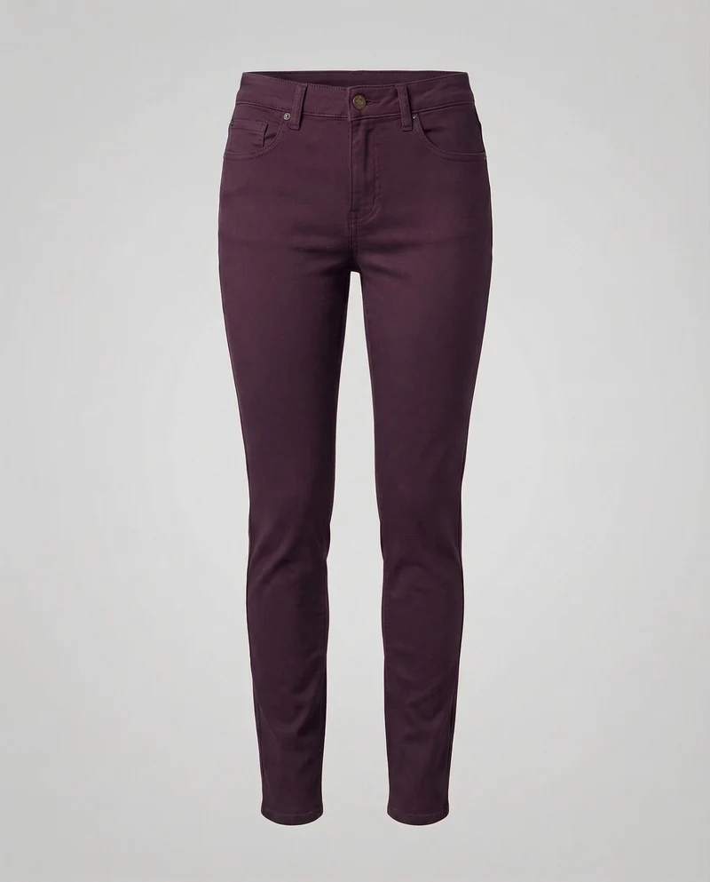 Damen Elastische Baumwollhose Fünf-Taschen-Detail