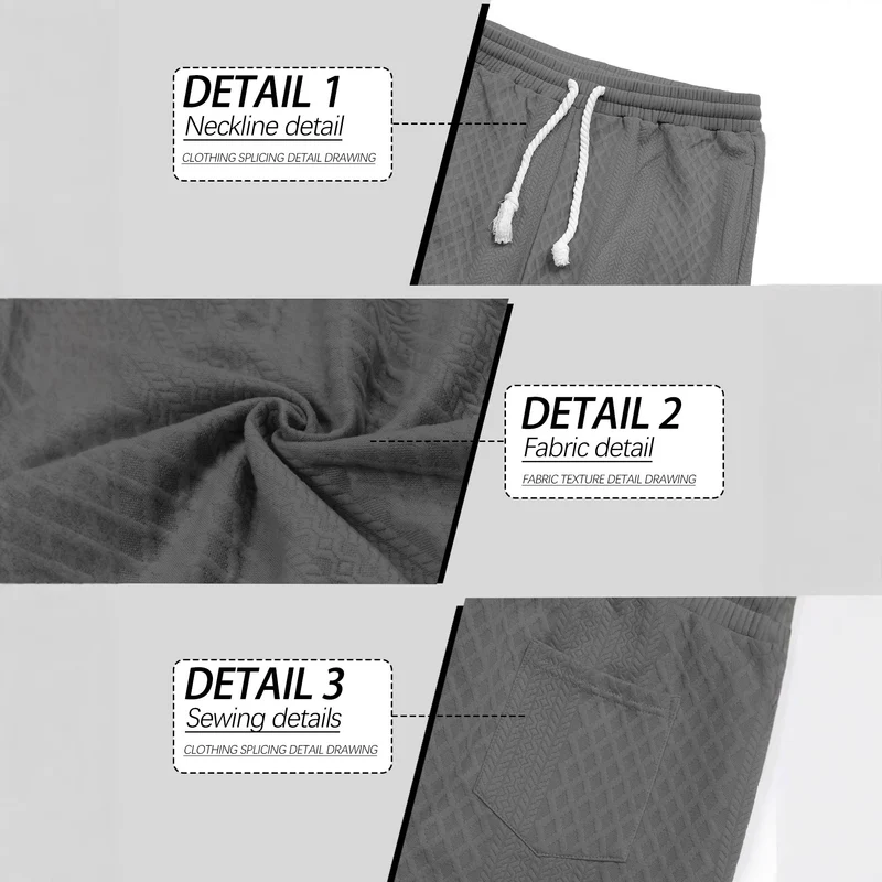 Herren nan gestrickte Wohlfühlhose mit Zopfstruktur, elastischem Bund, Kordelzug und Eingrifftaschen Drune