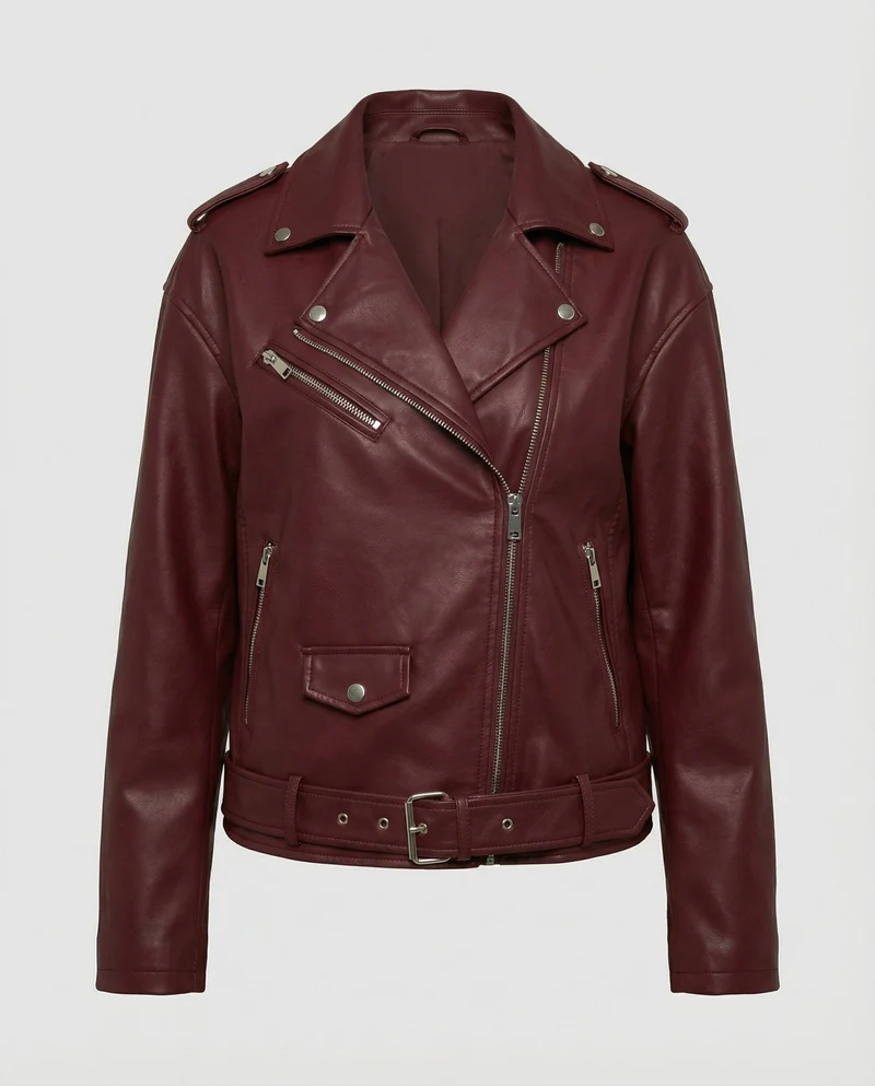 Damen Bikerjacke mit Reißverschlussdetails