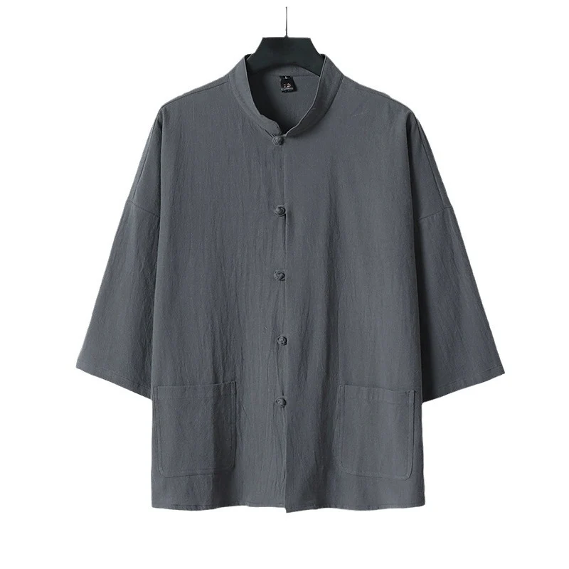 Damen Zweiteiliges Leichtes Lounge-Set mit Stehkragen, Kurzarm-Jacke und weitem Palazzo-Hosenrock Drune