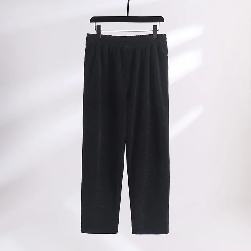 Damen Weite Cordhose mit elastischem Bund, Eingrifftaschen und geradem Bein Drune