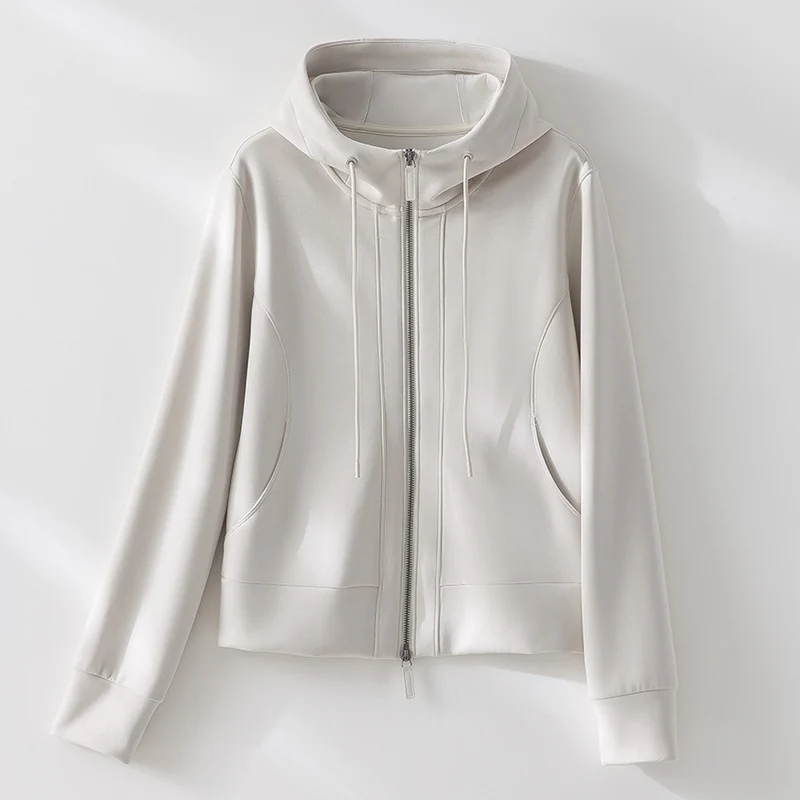 Damen Kapuzen-Performance-Zipjacke mit Reißverschluss und seitlichen Eingriffstaschen Drune