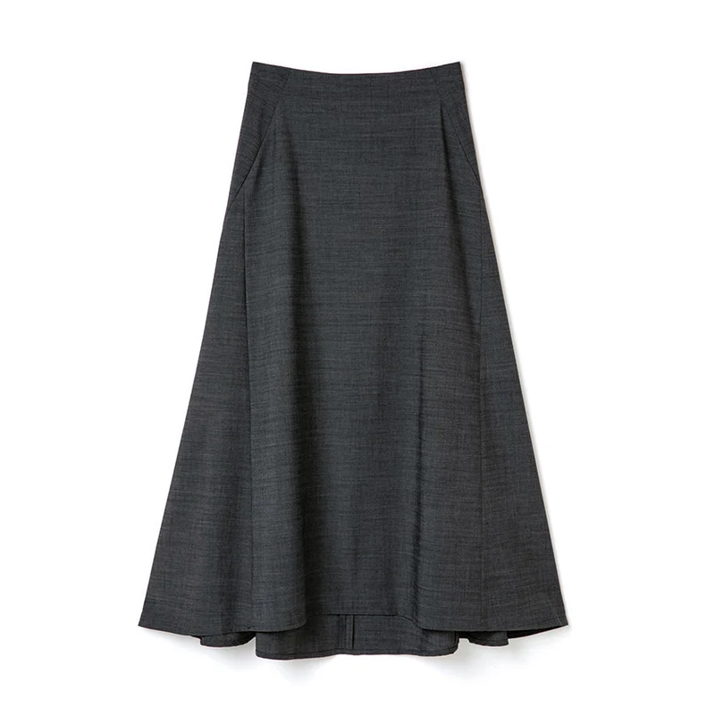 Damen Fließender Maxirock mit hohem Bund, A‑Linie und elegantem Fall Drune