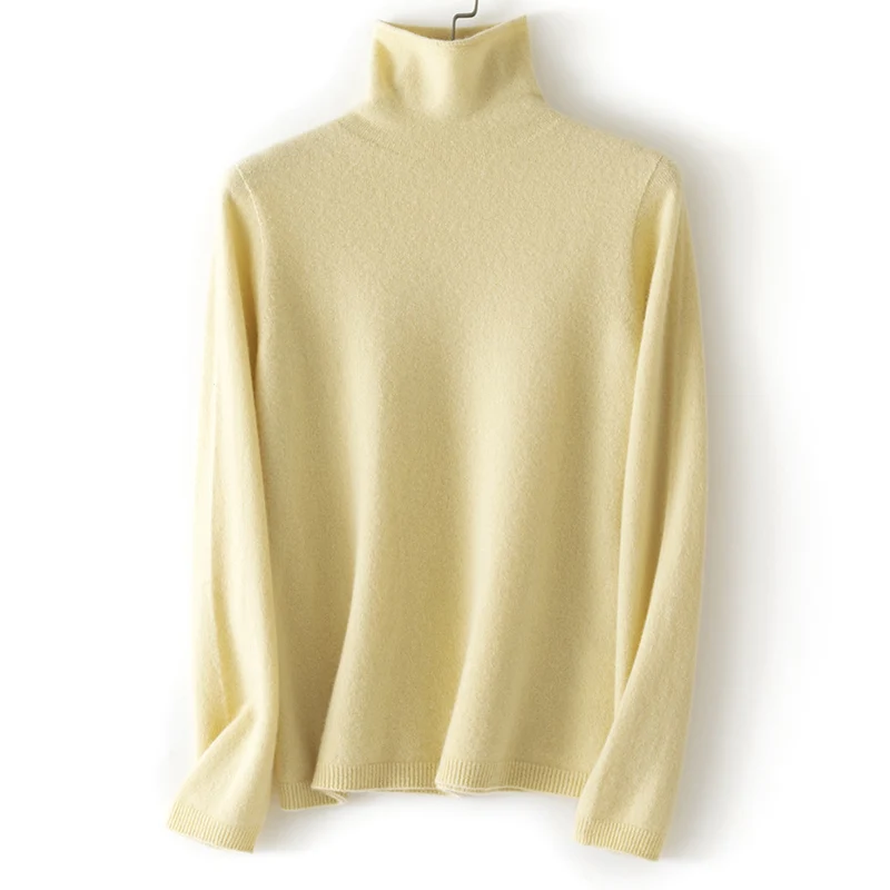 Damen Feinstrick Rollkragenpullover aus Kaschmirmischung leicht oversized Drune