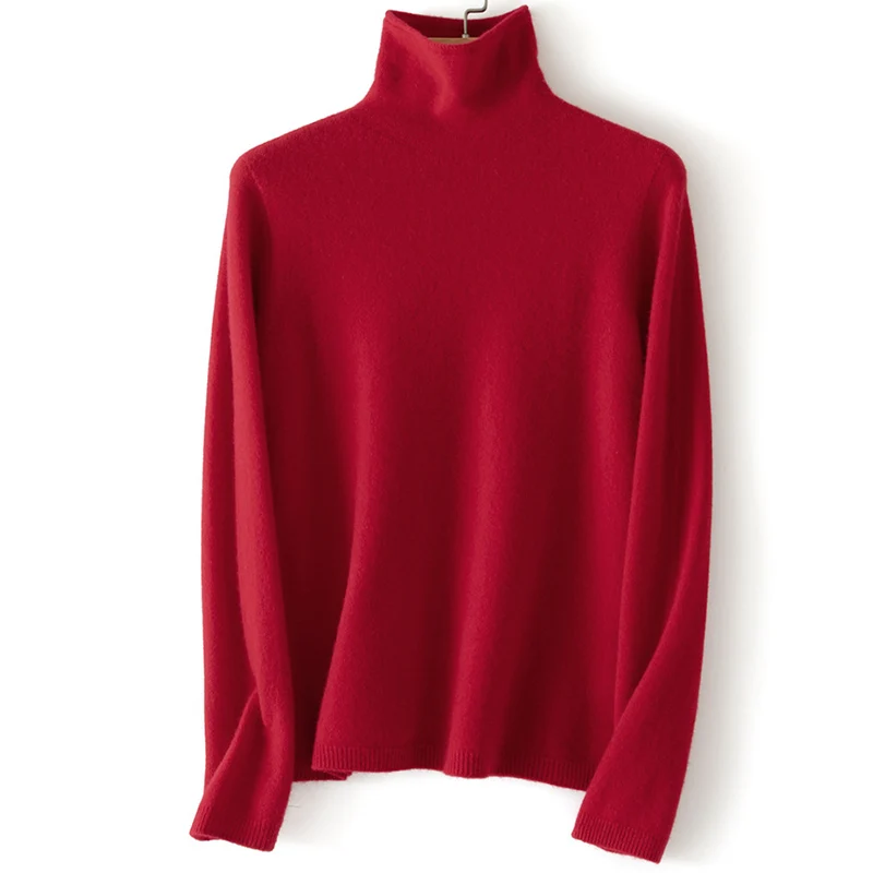 Damen Feinstrick Rollkragenpullover aus Kaschmirmischung leicht oversized Drune