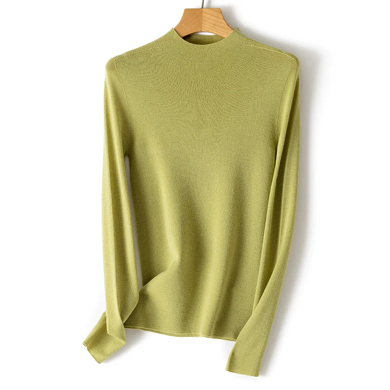 Damen Feiner Stretch-Feinstrickpullover mit halbem Stehkragen und schlanker Silhouette Drune