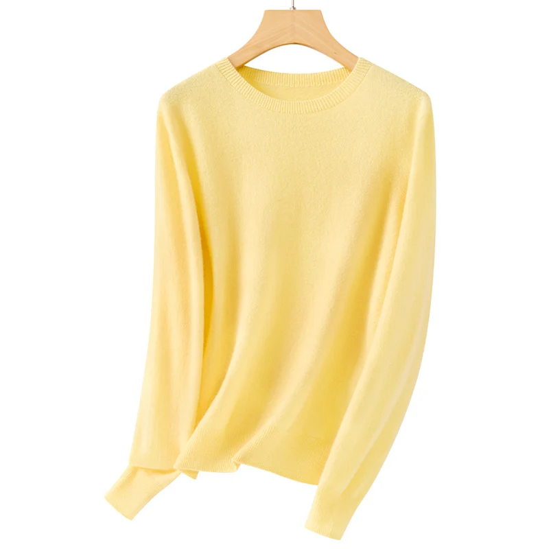 Damen Feiner Rundhals-Feinstrickpullover mit leichter Oversize-Passform Drune