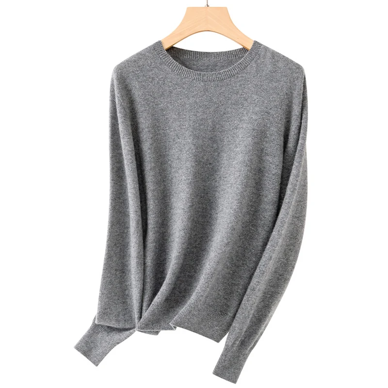 Damen Feiner Rundhals-Feinstrickpullover mit leichter Oversize-Passform Drune