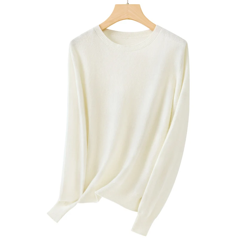 Damen Feiner Rundhals-Feinstrickpullover mit leichter Oversize-Passform Drune