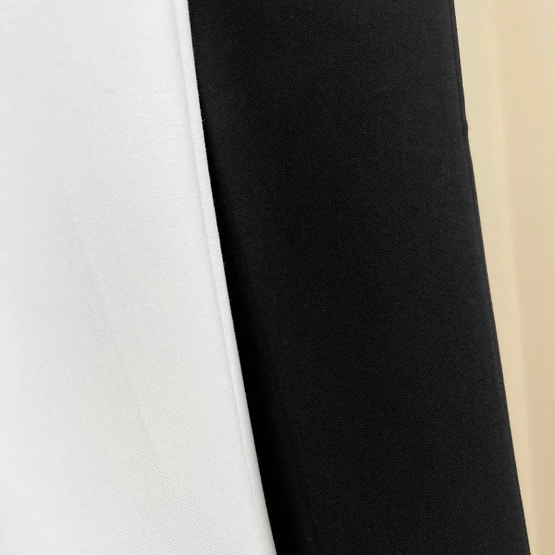 Damen Elegante gerade geschnittene Anzughose mit Bügelfalte und Eingrifftaschen Drune