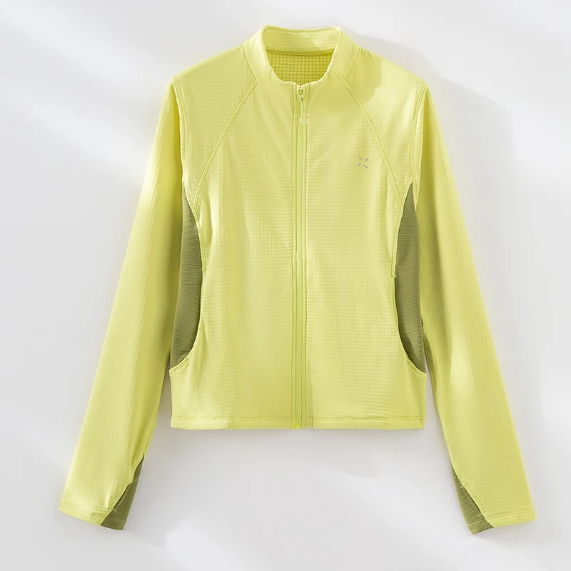 Damen Atmungsaktive Sportjacke mit Stehkragen, Raglanärmeln und Stretch-Einsätzen Drune