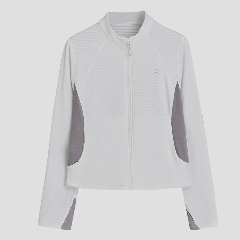 Damen Atmungsaktive Sportjacke mit Stehkragen, Raglanärmeln und Stretch-Einsätzen Drune