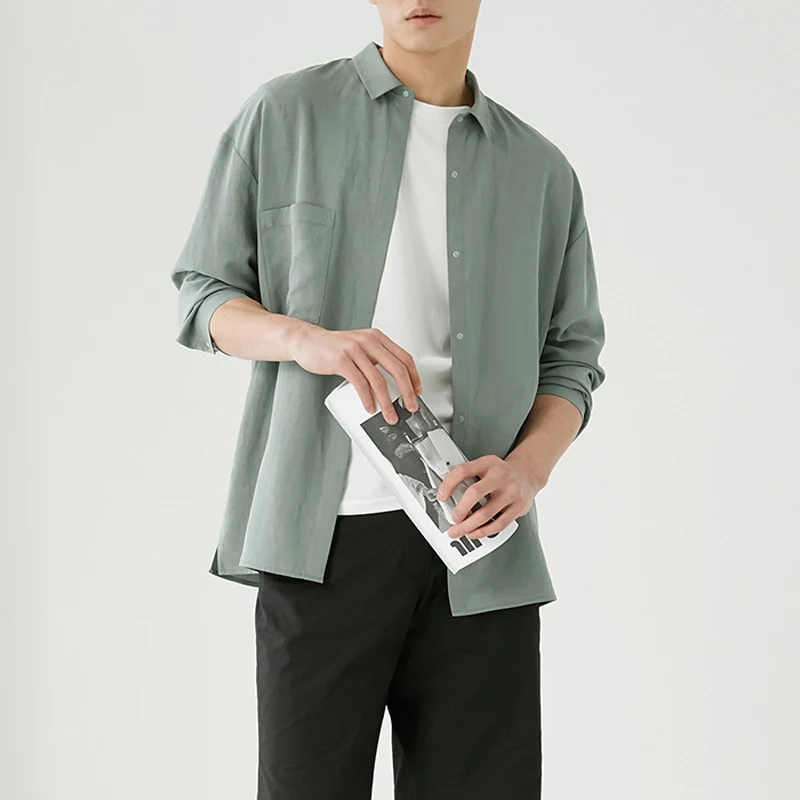 Herren Overshirt aus Baumwoll-Mix mit Brusttasche Drune