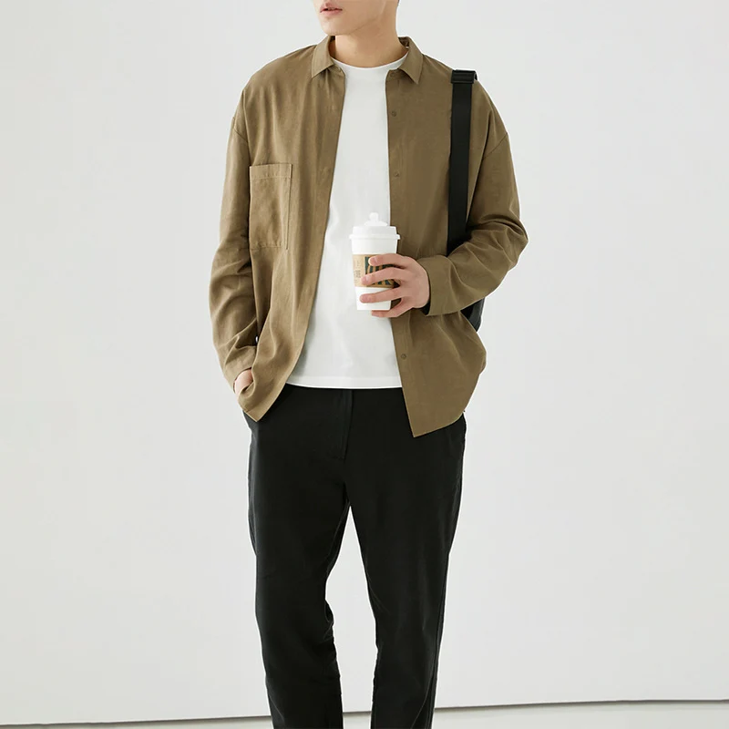 Herren Overshirt aus Baumwoll-Mix mit Brusttasche Drune