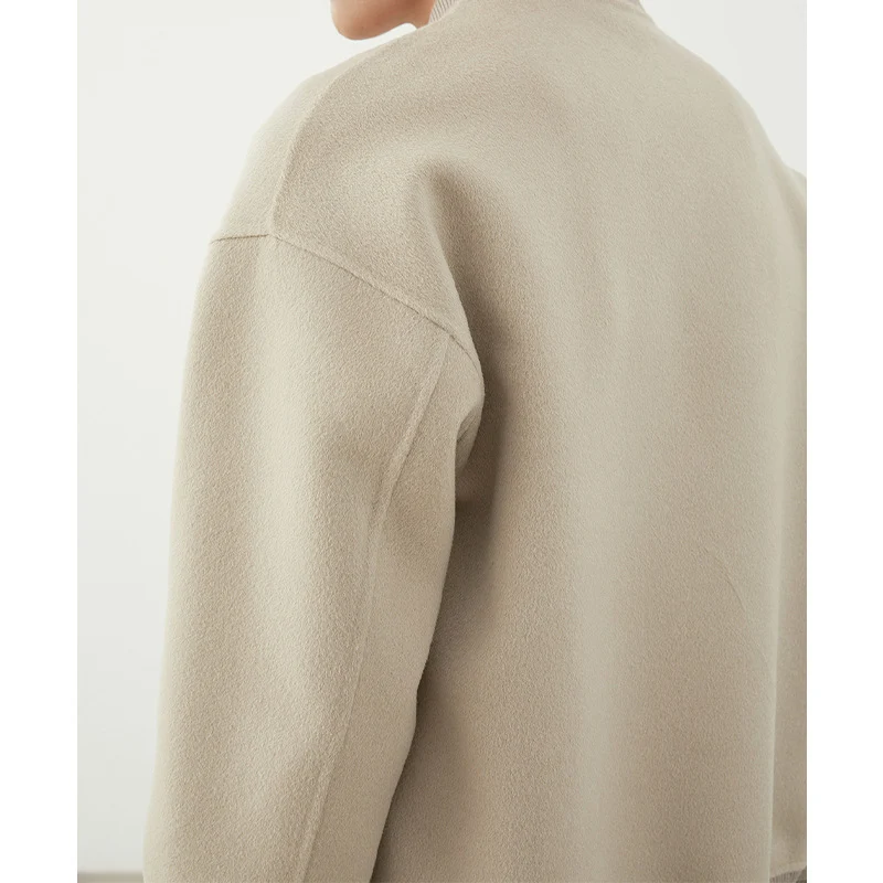 Herren Kurzjacke im Blouson-Stil aus Wollmix mit Rippkragen, Reißverschluss und Brusttasche Drune