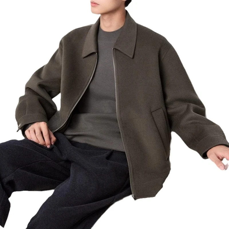 Herren Kurzjacke aus Wollmix mit Reißverschluss und Hemdkragen Drune