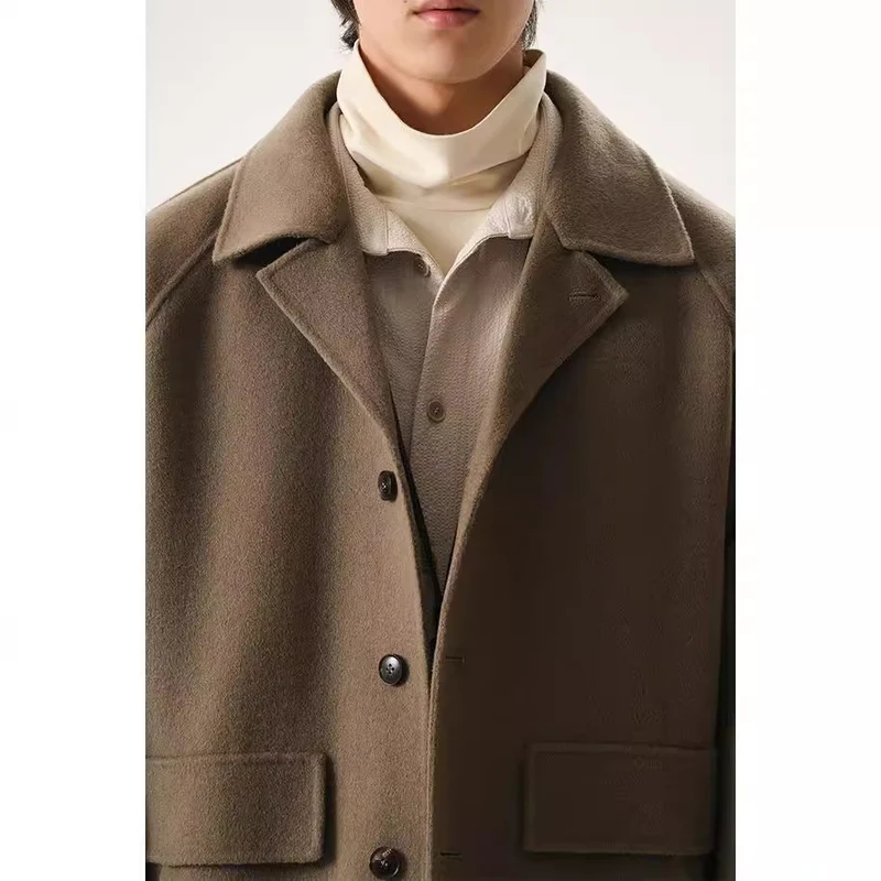 Herren Kurzjacke aus Wollmix im Oversized-Schnitt mit Umschlagkragen Drune