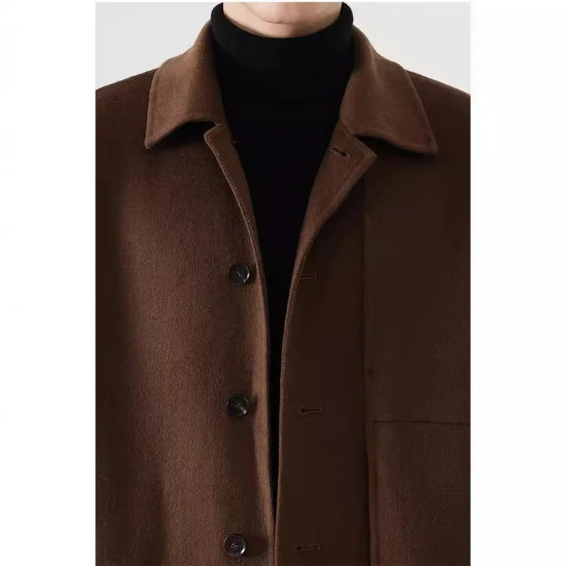 Herren Boxy Wollmix-Hemdjacke mit durchgehender Knopfleiste und überschnittener Schulter Drune