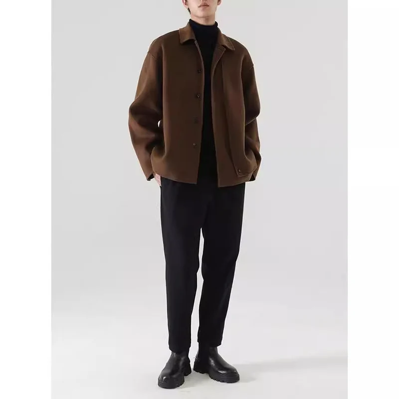 Herren Boxy Wollmix-Hemdjacke mit durchgehender Knopfleiste und überschnittener Schulter Drune