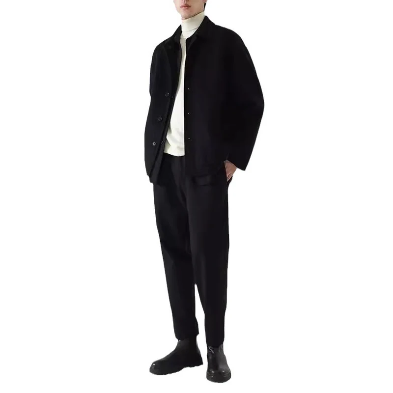 Herren Boxy Wollmix-Hemdjacke mit durchgehender Knopfleiste und überschnittener Schulter Drune
