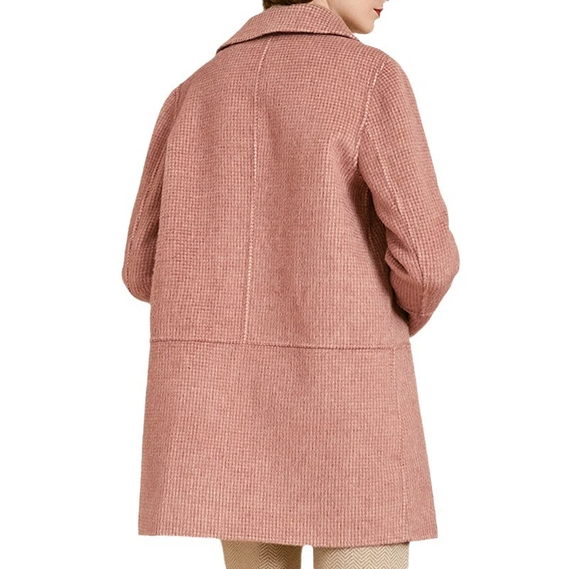 Damen zeitloser Bouclé-Mantel Drune