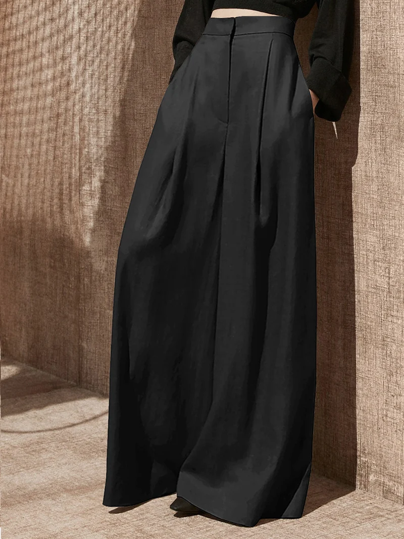 Damen Weite Leinenhose Drune