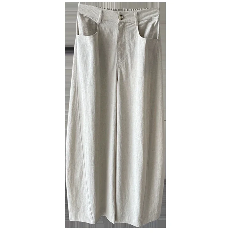 Damen Weite Leinenhose Drune 1789268742