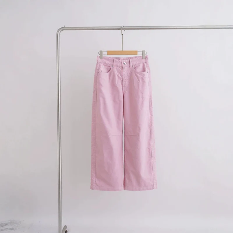 Damen Weite High-Waist Hose Drune