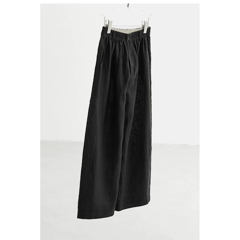 Damen Weit geschnittene Leinenhose Drune