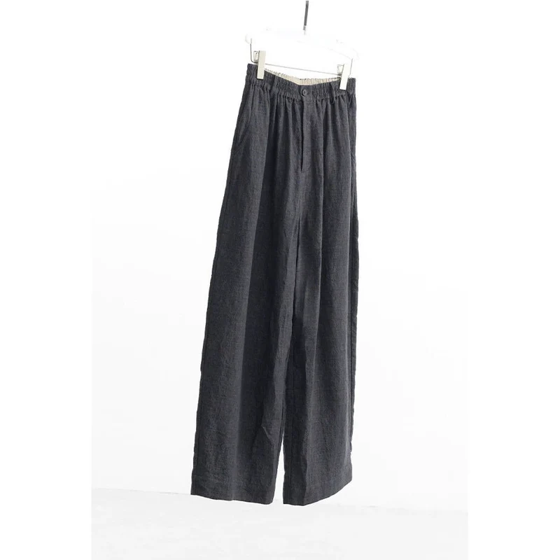 Damen Weit geschnittene Leinenhose Drune