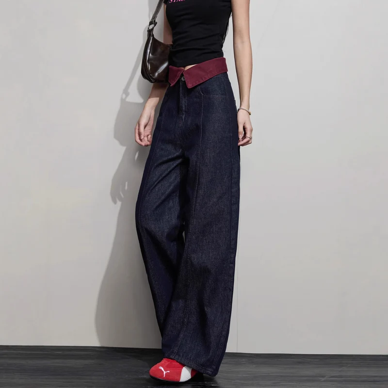 Damen Weit geschnittene Jeanshose Drune 1789268673