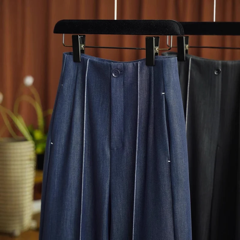Damen Weit geschnittene Hochbundjeans Drune