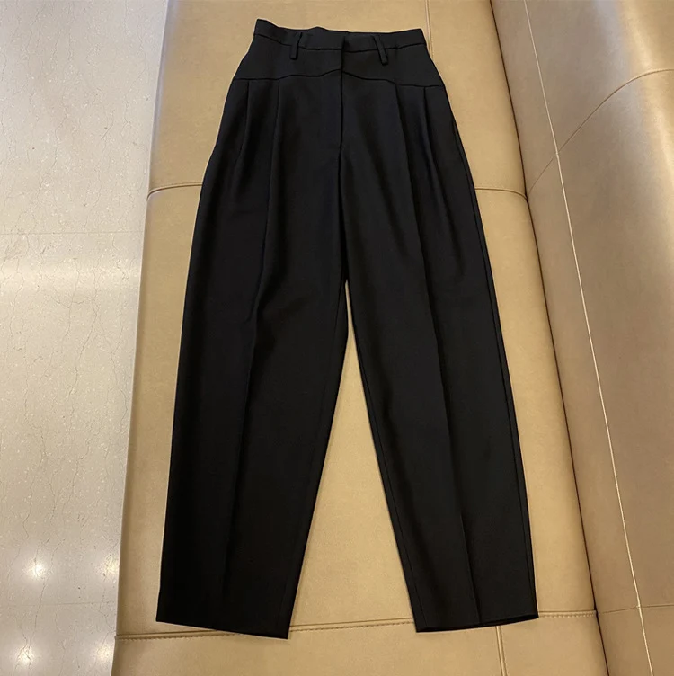 Damen Weit geschnittene High-Waist-Hose Drune