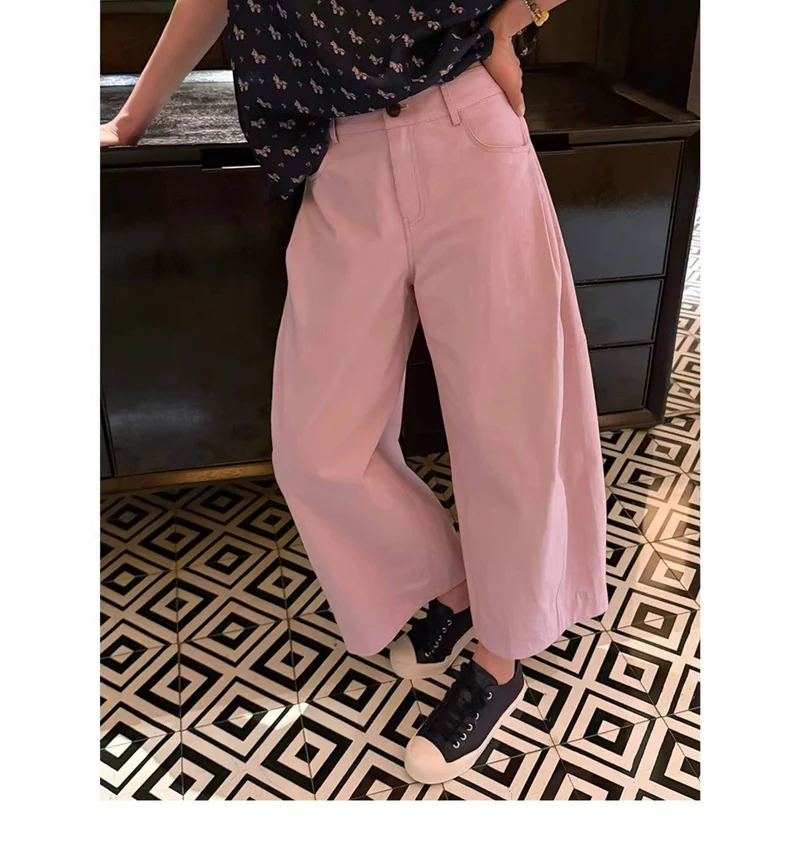 Damen Weit geschnittene Culotte-Jeans Drune