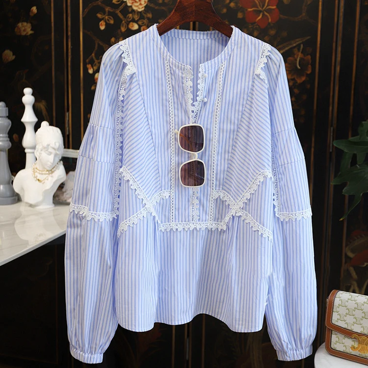 Damen Verspielte Bluse mit Rüschen-Details Drune