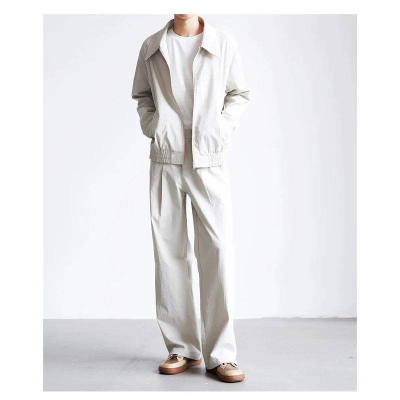 Herren weite hochtaillierte Bundfaltenhose aus Baumwollmix Drune